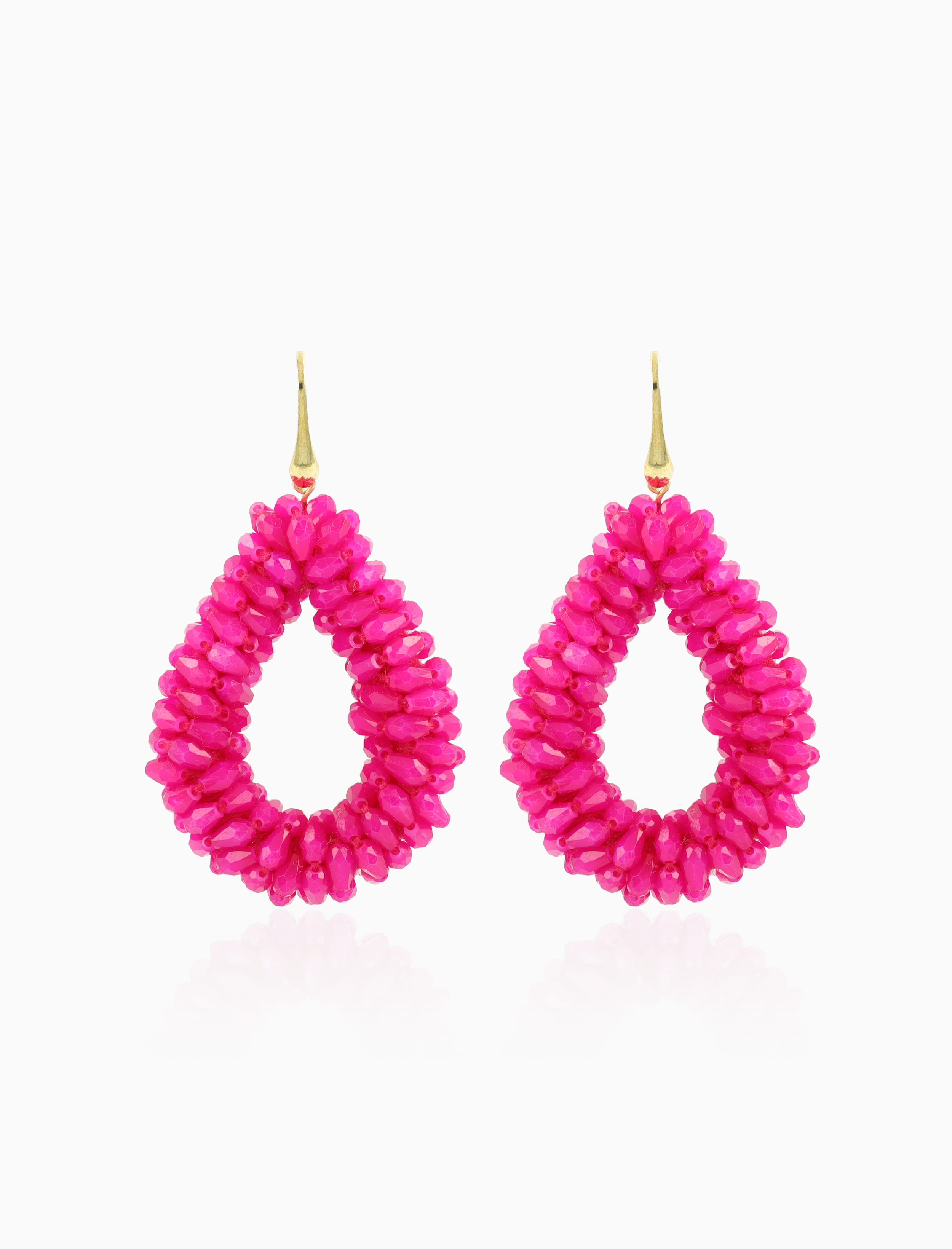 Fuchsia Oorbellen Anne Druppel L Marquis