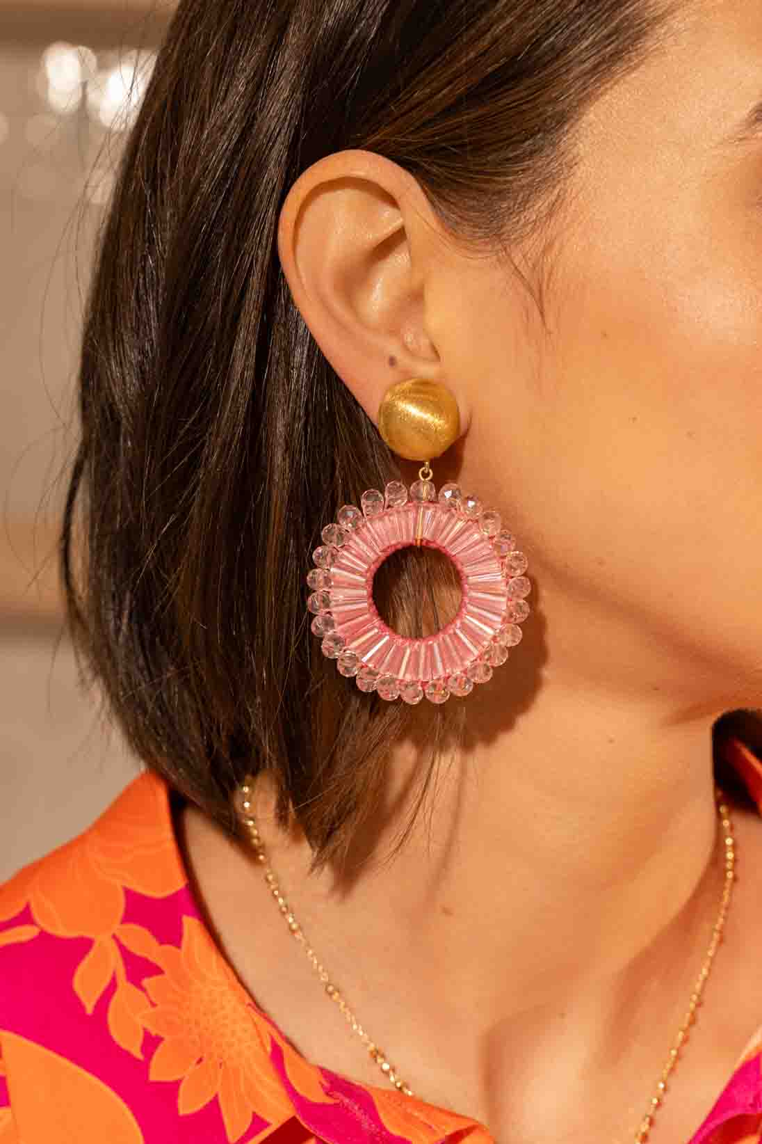 Pink Earrings Ann-Mary Circle Doublelott-theme.productDescriptionPage.SEO.byTheBrand