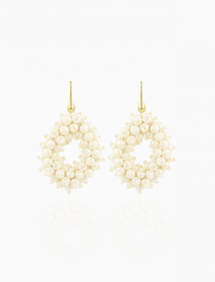Pearl Earrings Holly Double Stones Glassberry Ace M