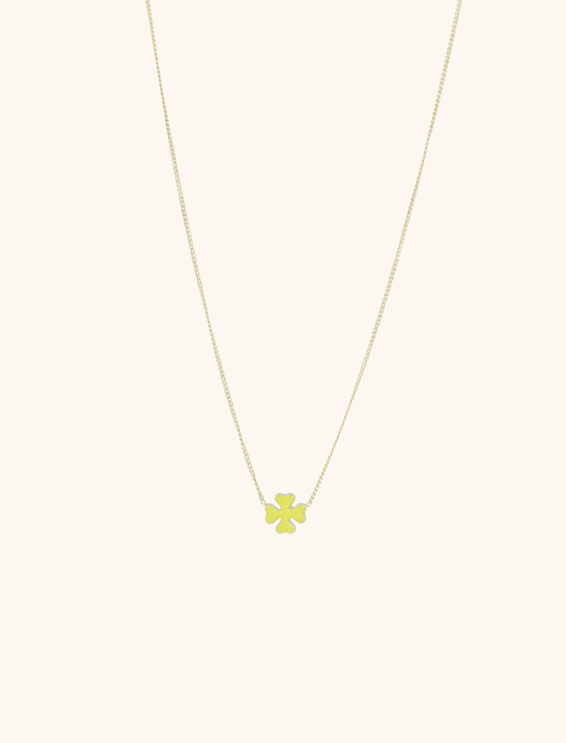 Symbol necklace clover yellow