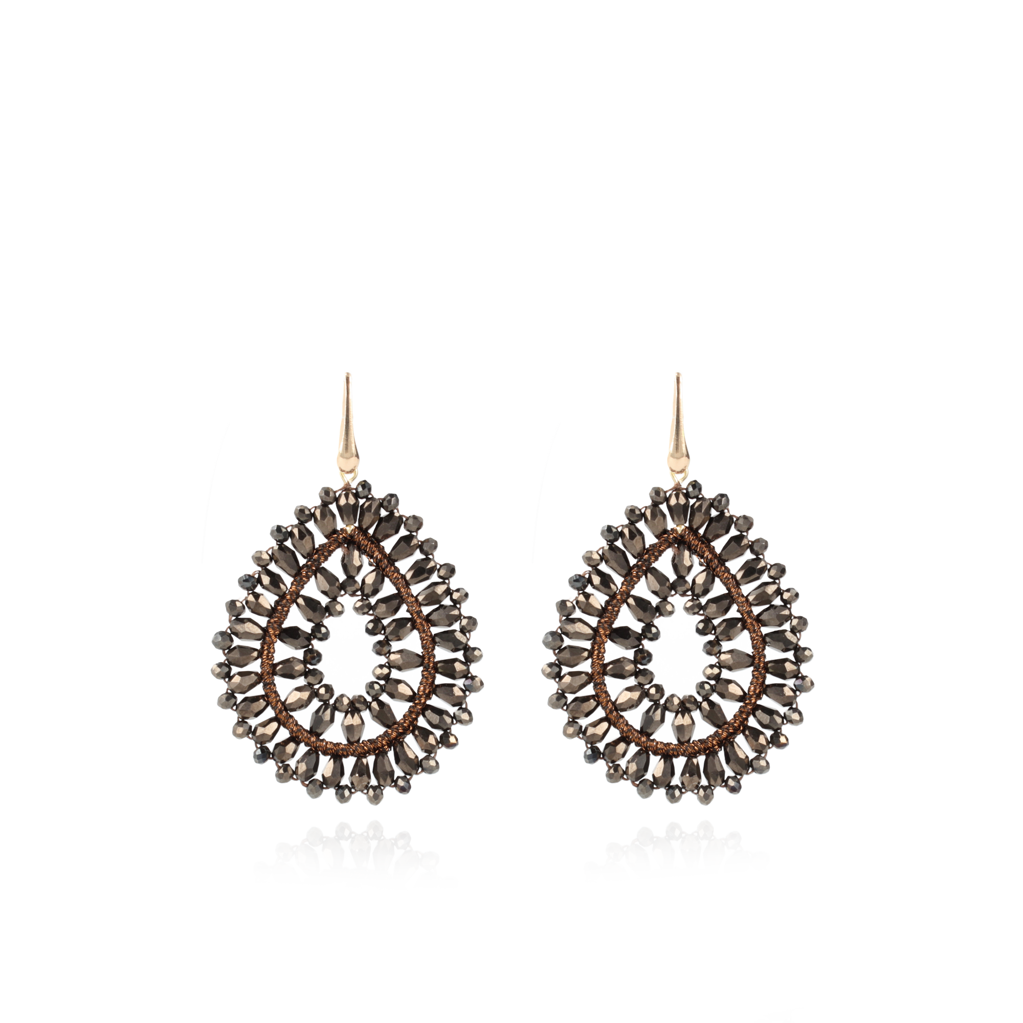 Metallic Bruine Oorbellen Silk Drop Double Crystallott-theme.productDescriptionPage.SEO.byTheBrand