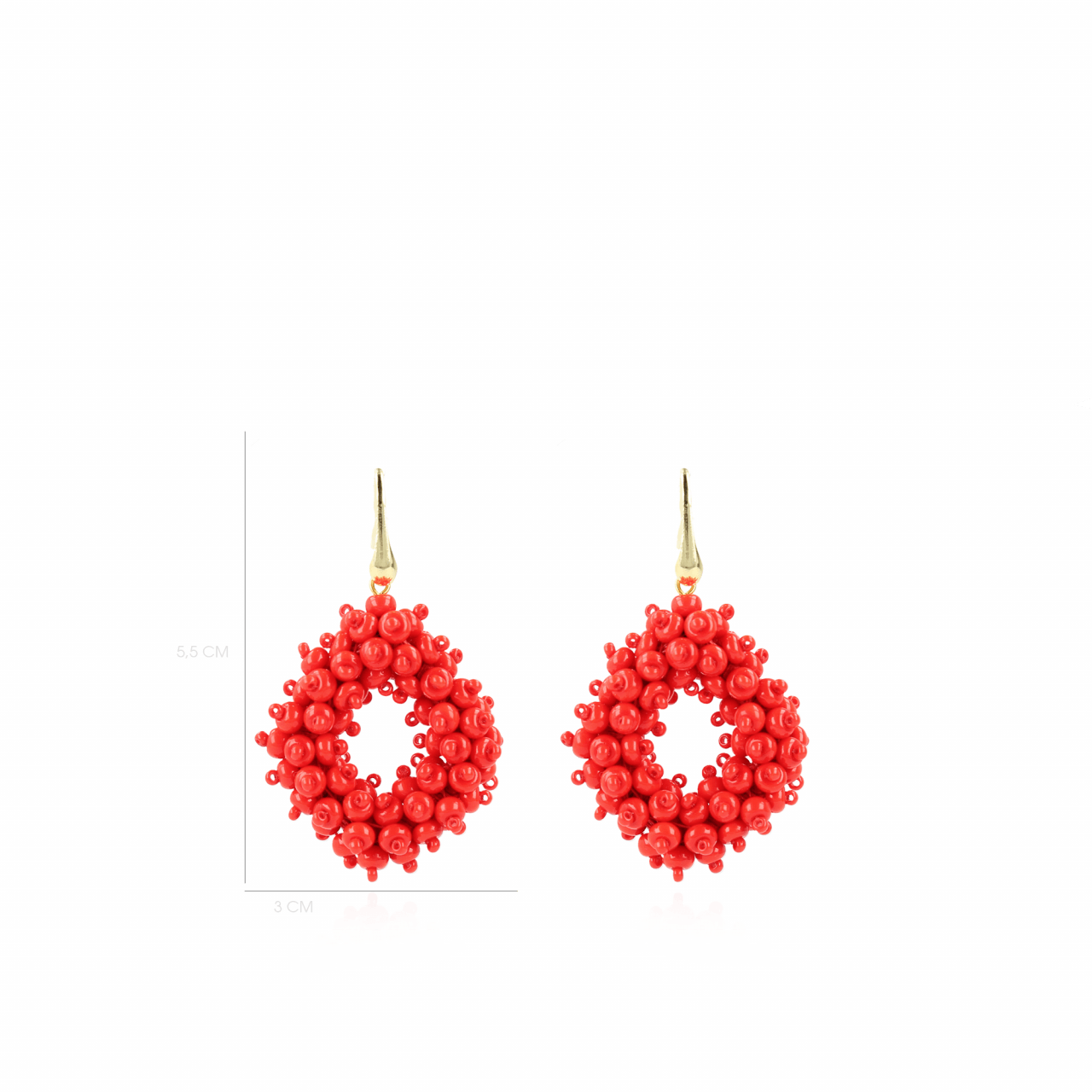 Rote Ohrringe Holly Doppelsteine Glasperle Ace Mlott-theme.productDescriptionPage.SEO.byTheBrand
