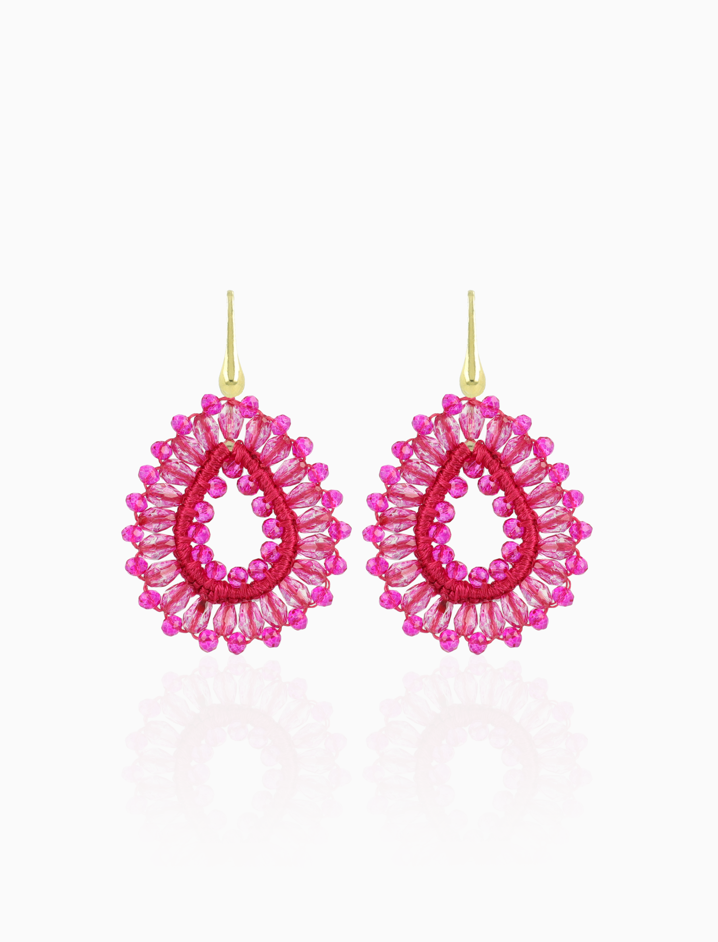 Fuchsia Oorbellen Silk Drop S