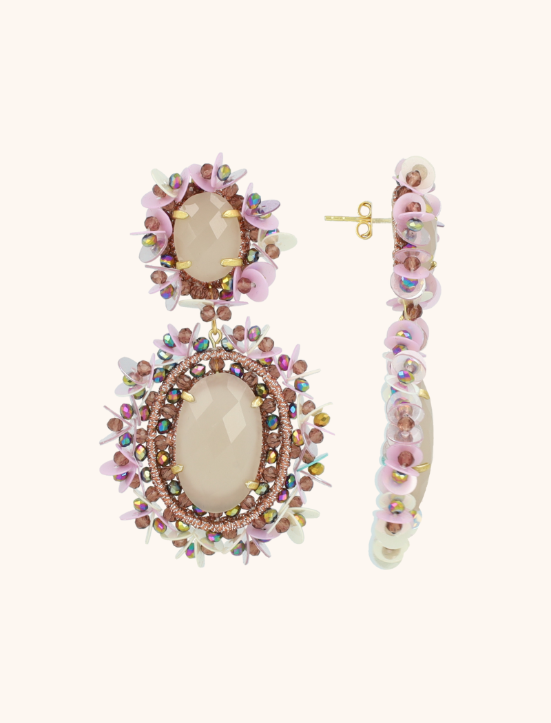 Rosa Mix Earrings Lara Pendant Double L  lott-theme.productDescriptionPage.SEO.byTheBrand