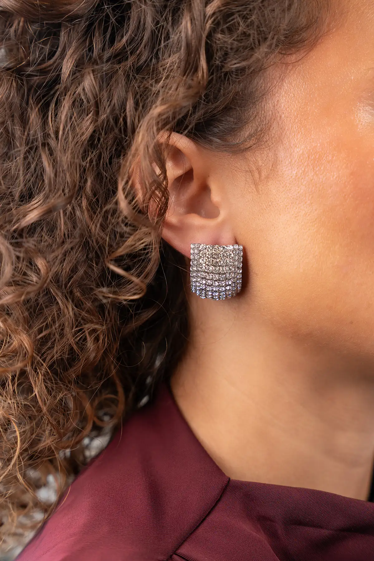 Zilveren Oorbellen Shield M Aya