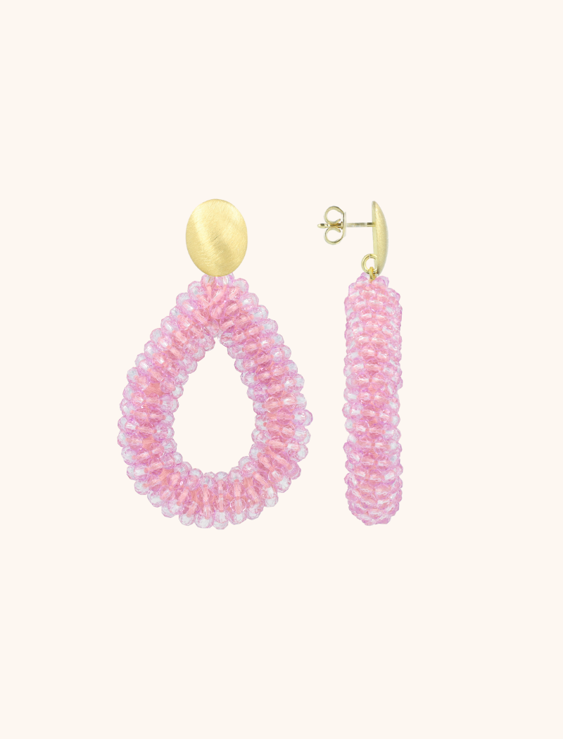 Fliederfarbene Ohrringe Berry Drop L