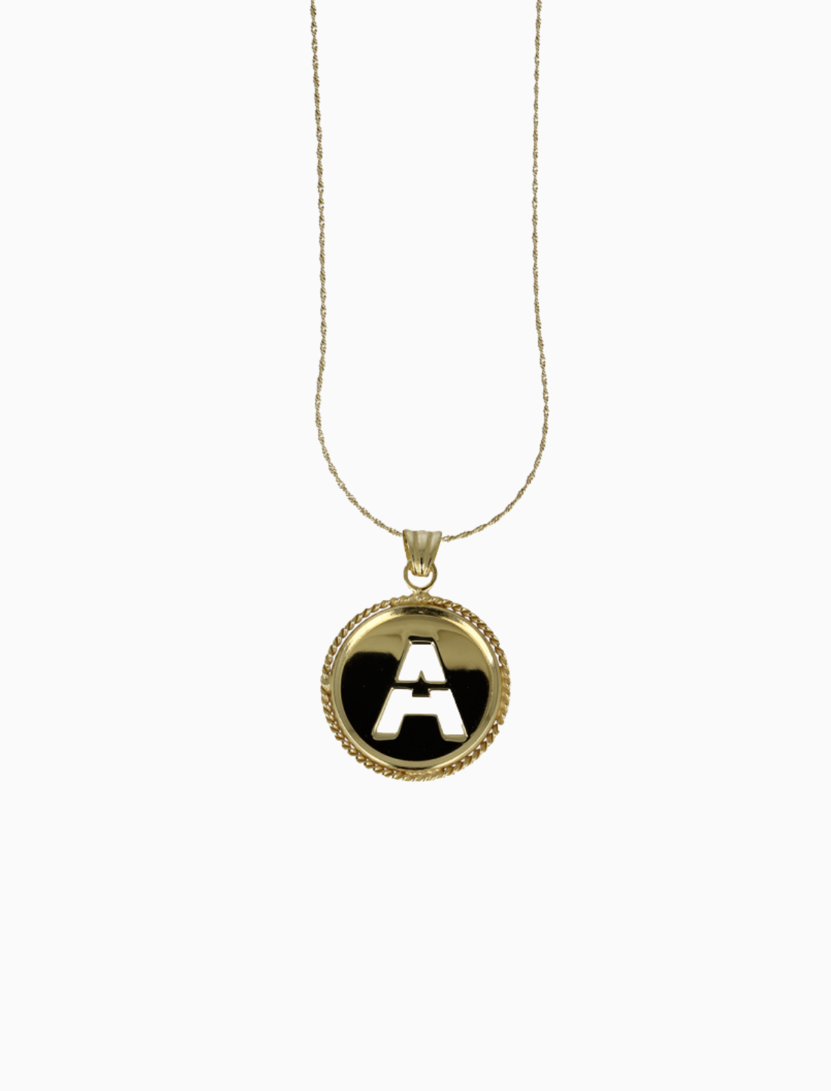 Initial Pendant Medaillon Cordina ketting