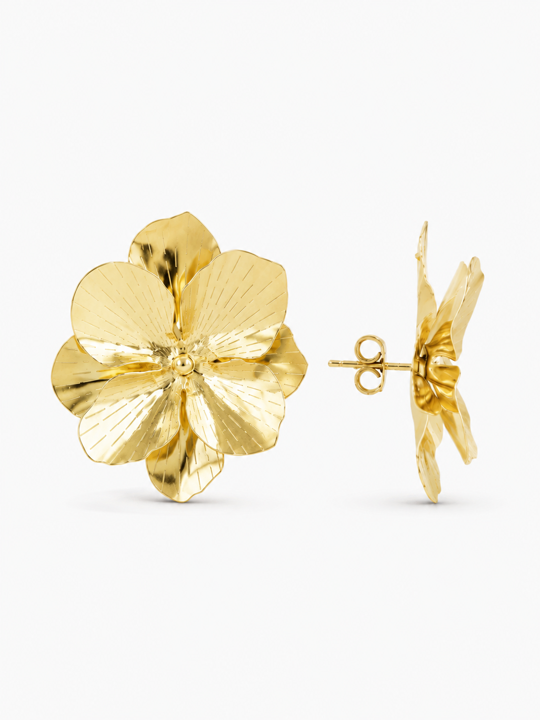 Goldfarbene Ohrringe Senna Flower M