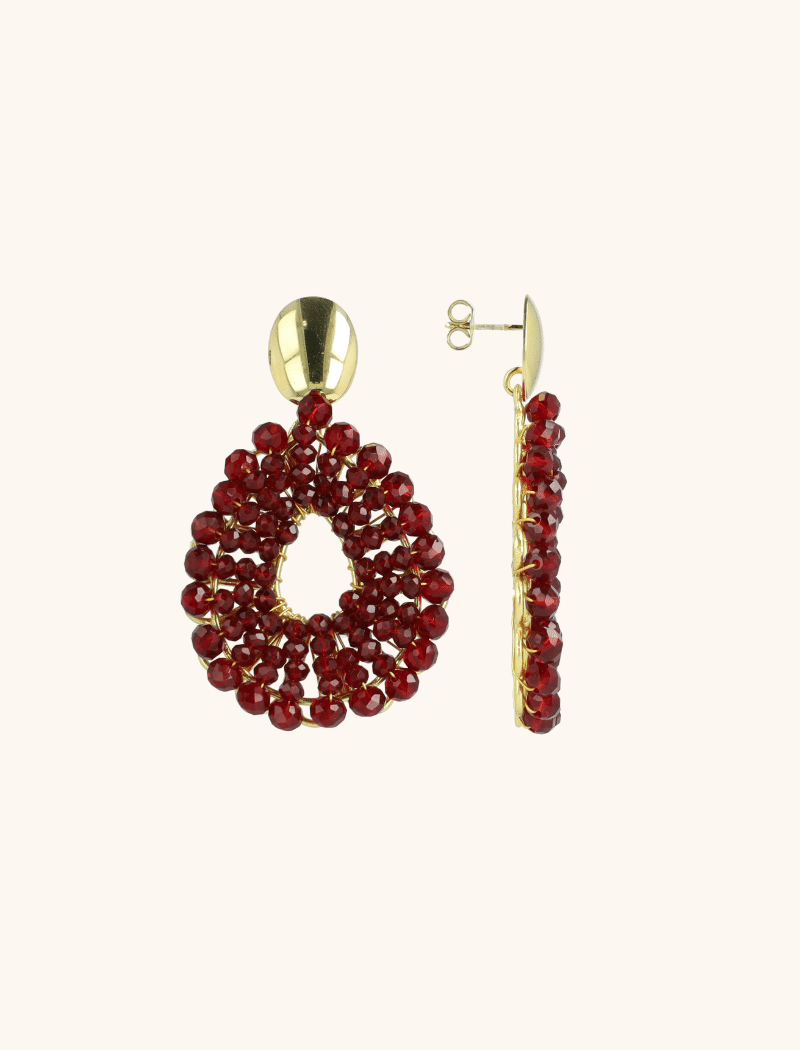 Bordeaux Oorbellen Babs Open Drop Slott-theme.productDescriptionPage.SEO.byTheBrand