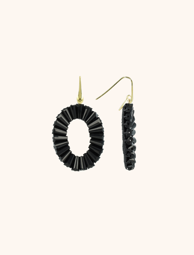 Schwarze Ohrringe Danee Oval