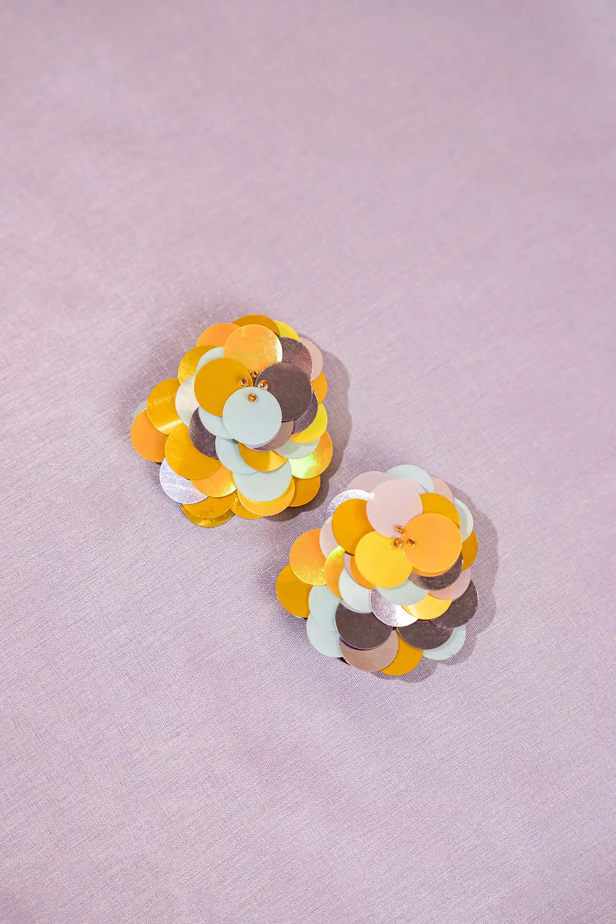 Yellow/Lavender/Mint Earrings Bijke Sequin Flower  lott-theme.productDescriptionPage.SEO.byTheBrand