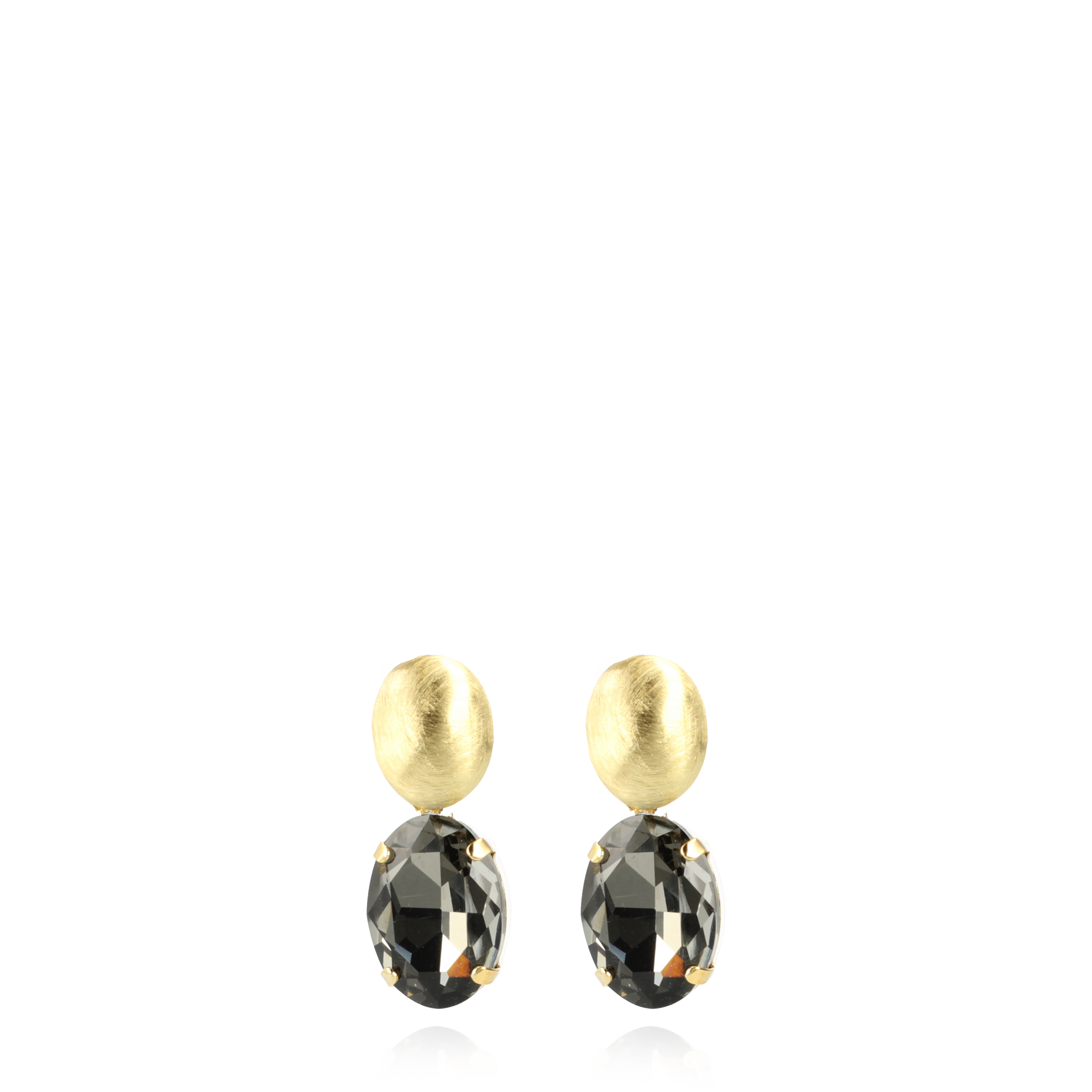 Zirconia Earrings Amelie Oval Diamond