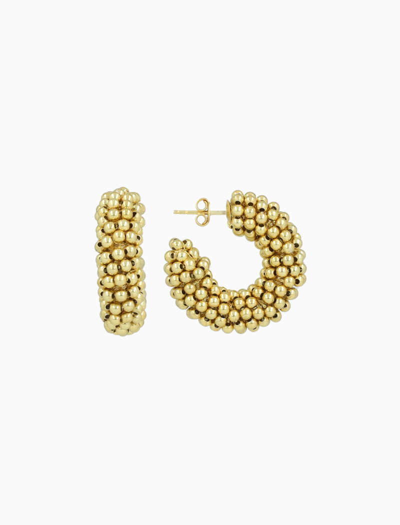 Gold-Colored Earrings Mara Round Creole S