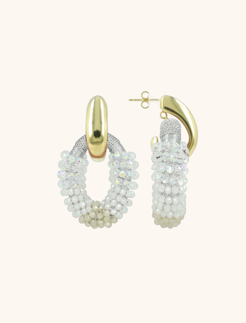 Crystal Silver Oorbellen Yara Combi Oval Mlott-theme.productDescriptionPage.SEO.byTheBrand