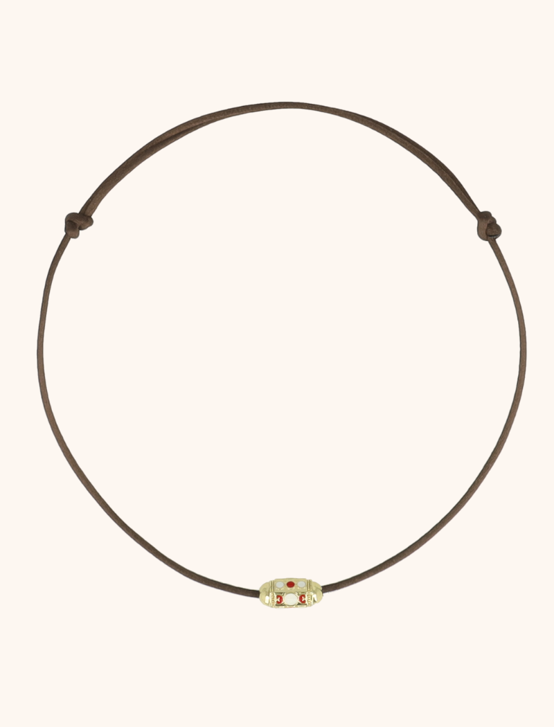 Necklace Satin Small Capsule - Red/White