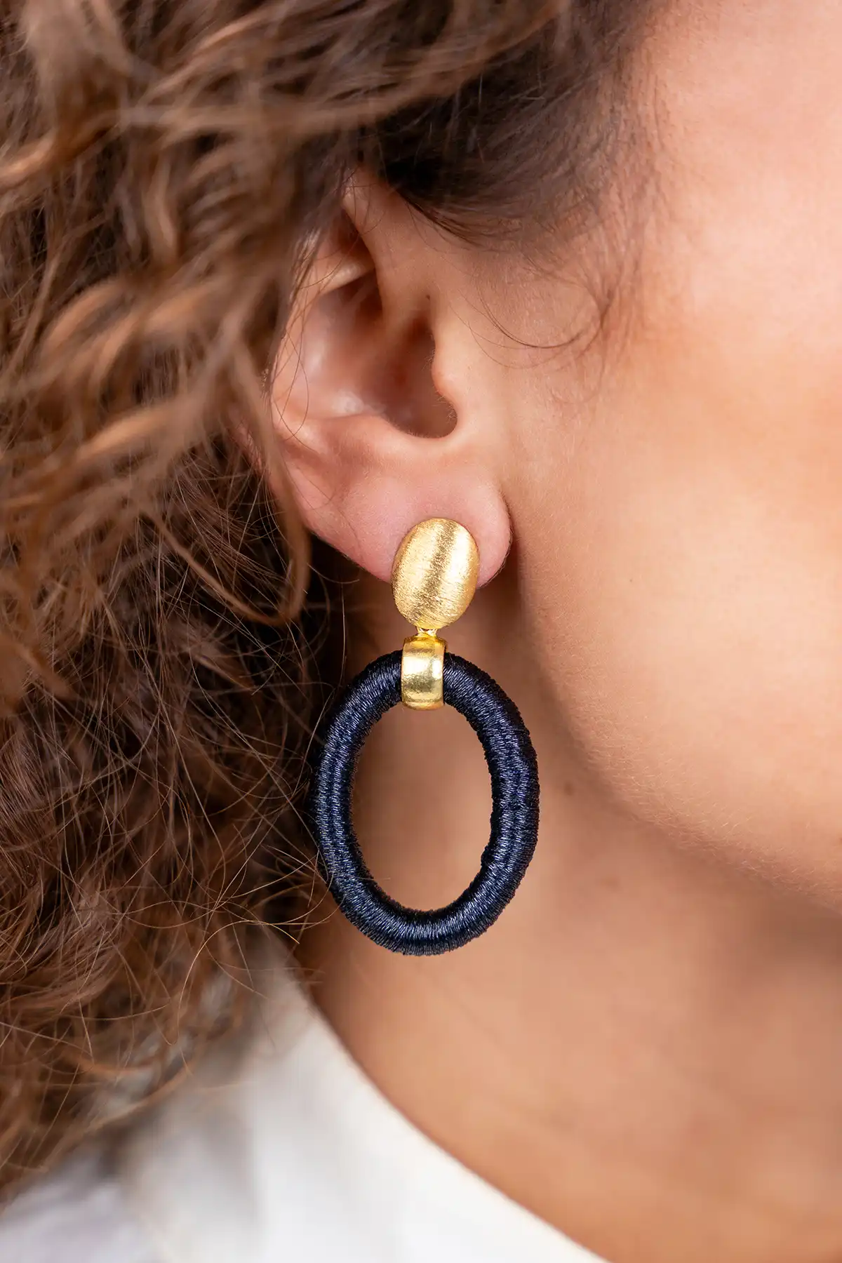 Anthracite Grey Earrings Faye Oval Llott-theme.productDescriptionPage.SEO.byTheBrand