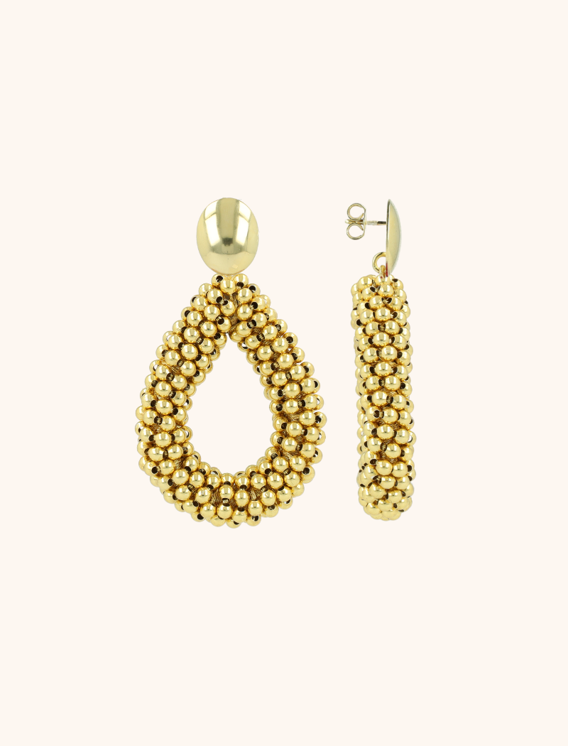 Gouden Oorbellen Berry druppel L