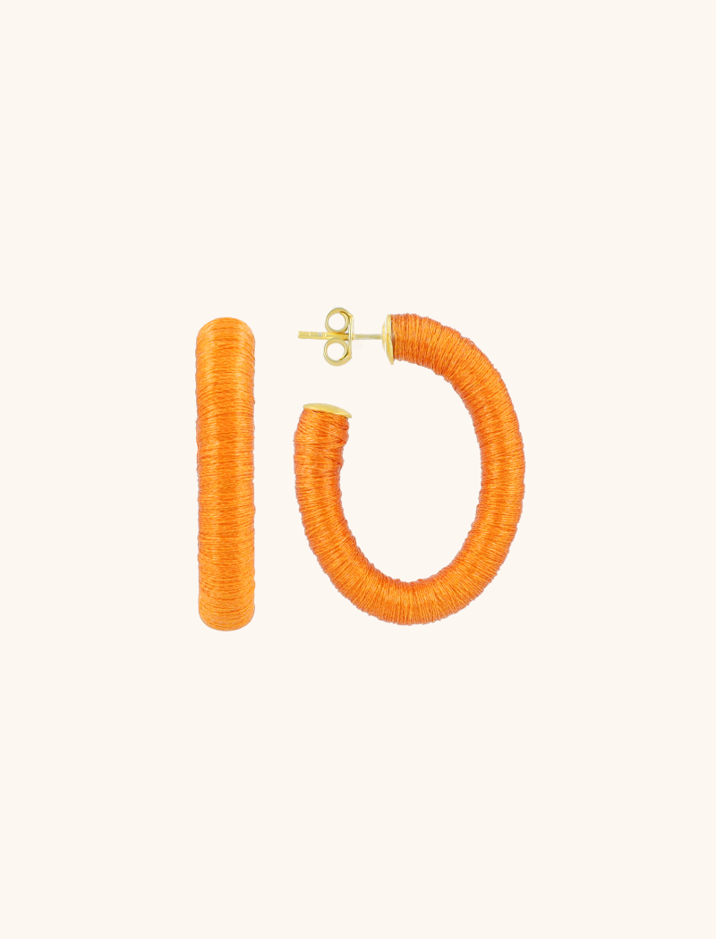 Orange Earrings Amara Creole Oval M