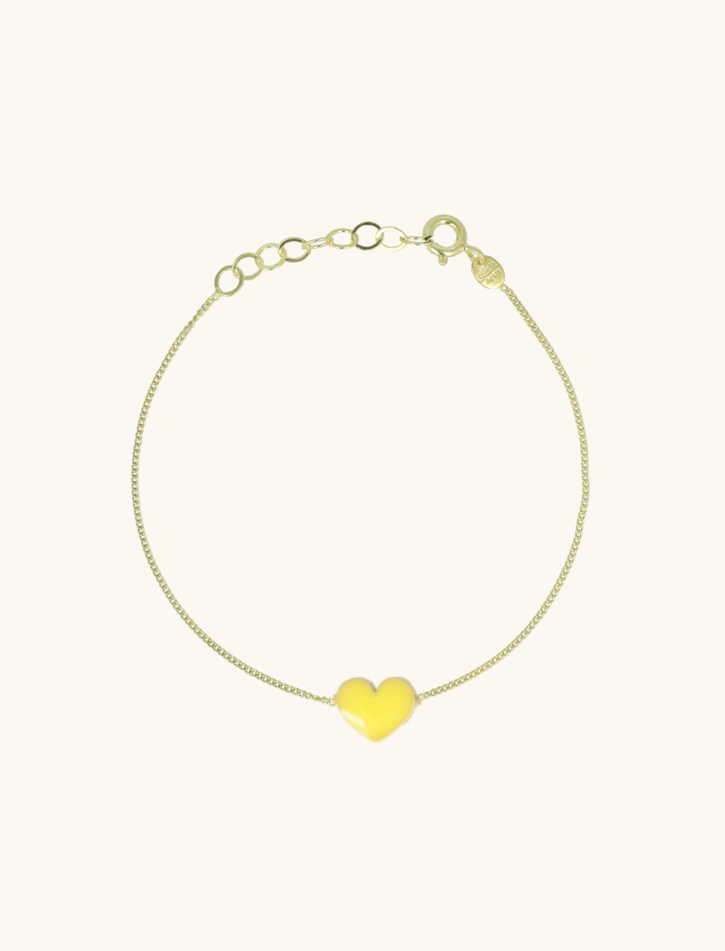 Symbol bracelet heart enamel yellow