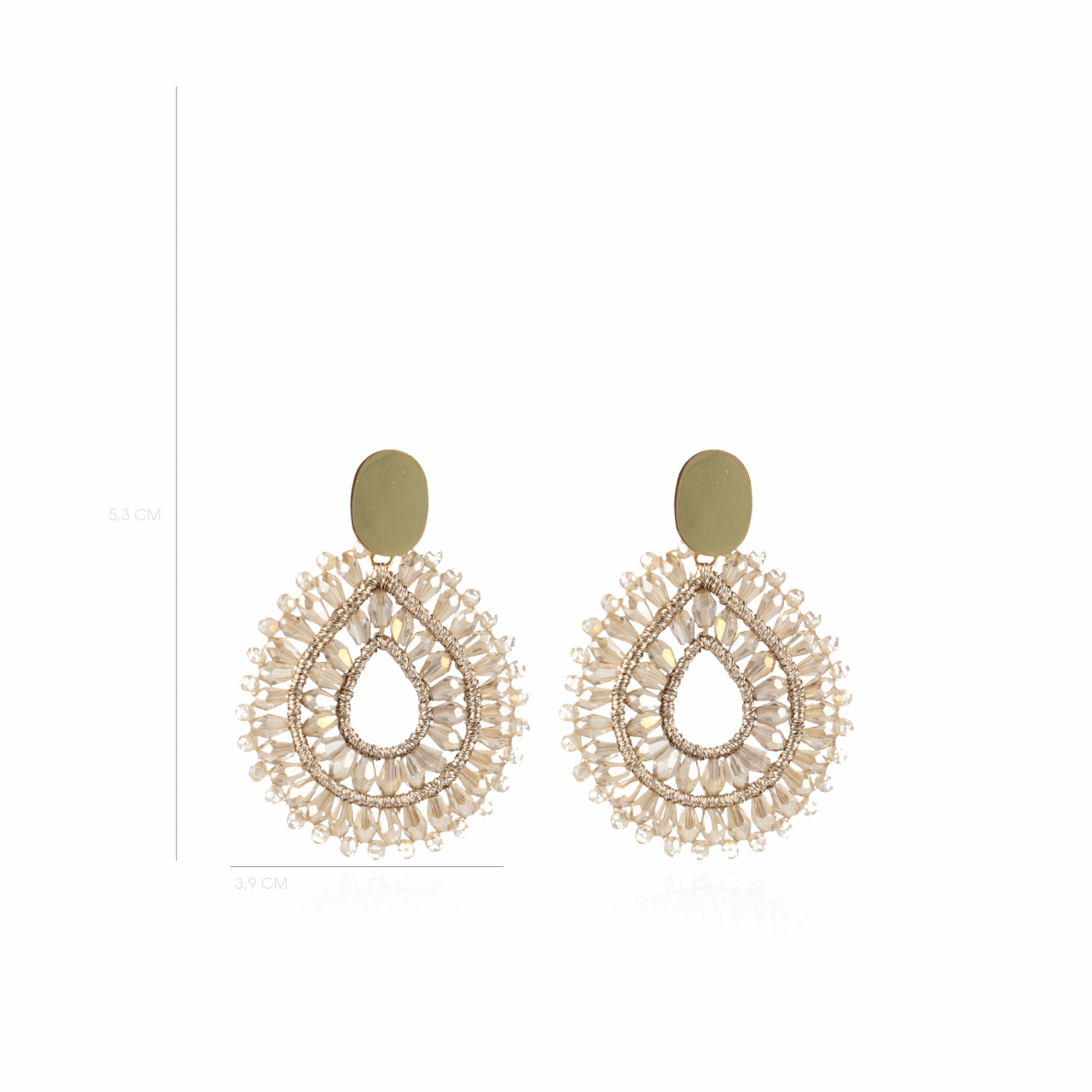 Champagne oorbellen Alice Silk Drop Crystal Doublelott-theme.productDescriptionPage.SEO.byTheBrand
