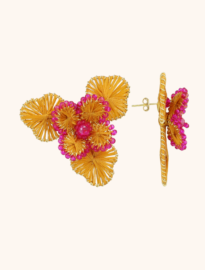 Oranje Oorbellen Aster Flower Llott-theme.productDescriptionPage.SEO.byTheBrand