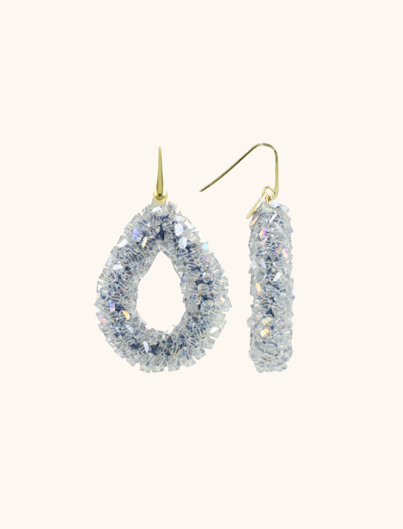 Ice Blue Ohrringe Marieke Tropfen L Raw