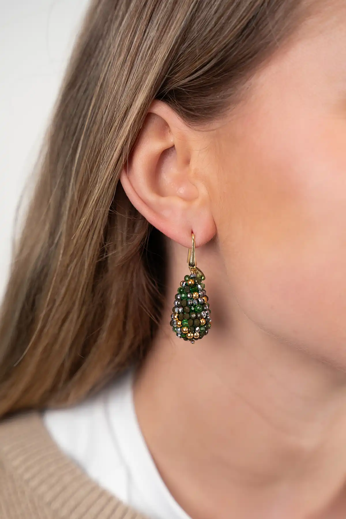 Groene Oorbellen Amy Cone S