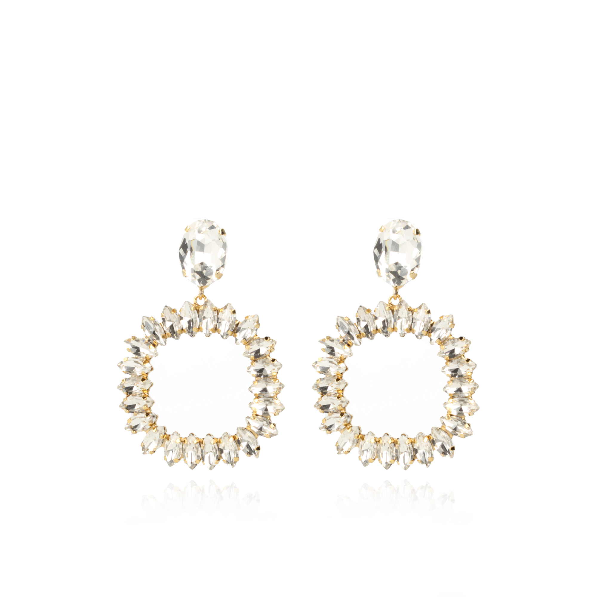 Crystal colored Zirconia Earrings Marquis Earpin S Ilvy