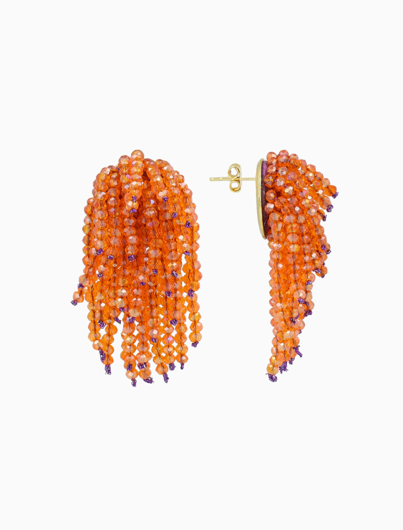 Orange Earrings Babette Glassberry Waterfall S
