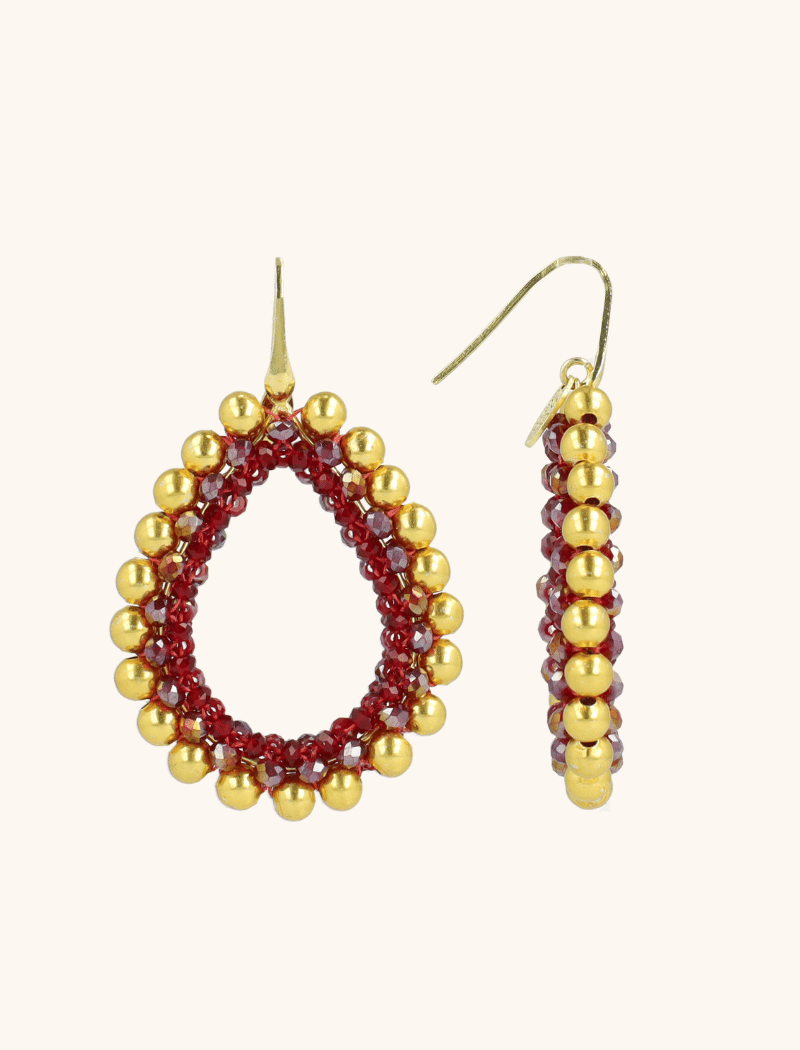 Bordeaux Earrings Nouk Drop Deluxe L