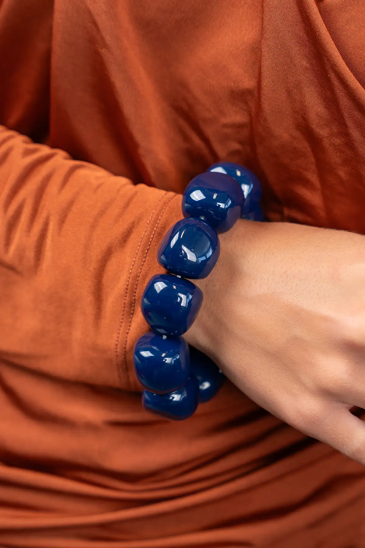 Blauwe Armband XL Stenen