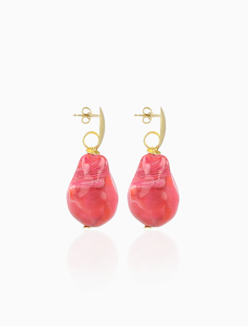 Pink Earrings Irregular Stone L Bailey