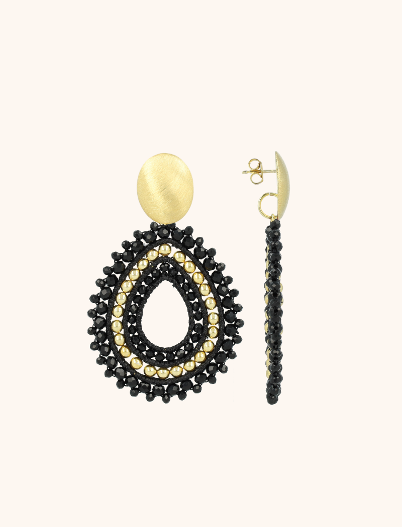 Black Earrings Vere Drop L