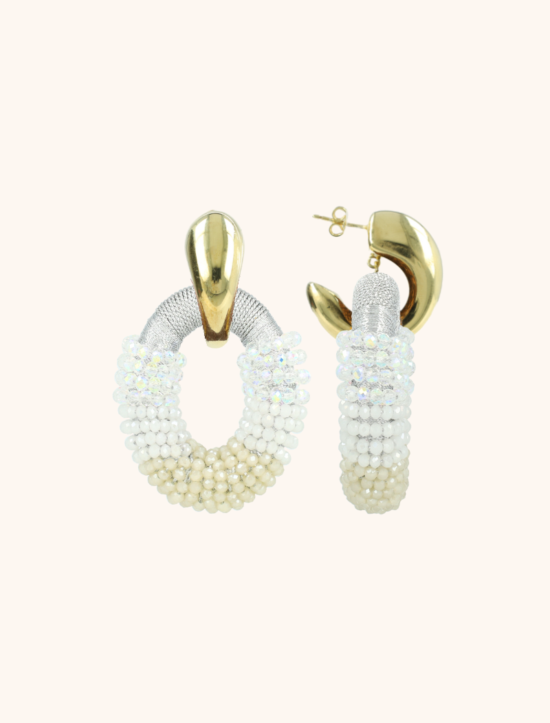 Crystal Silver Oorbellen Yara Combi Oval Llott-theme.productDescriptionPage.SEO.byTheBrand