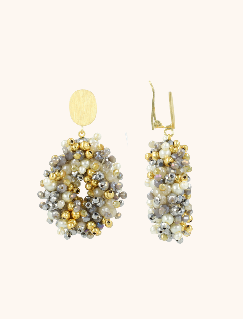 Grey Earrings Louise Drop S