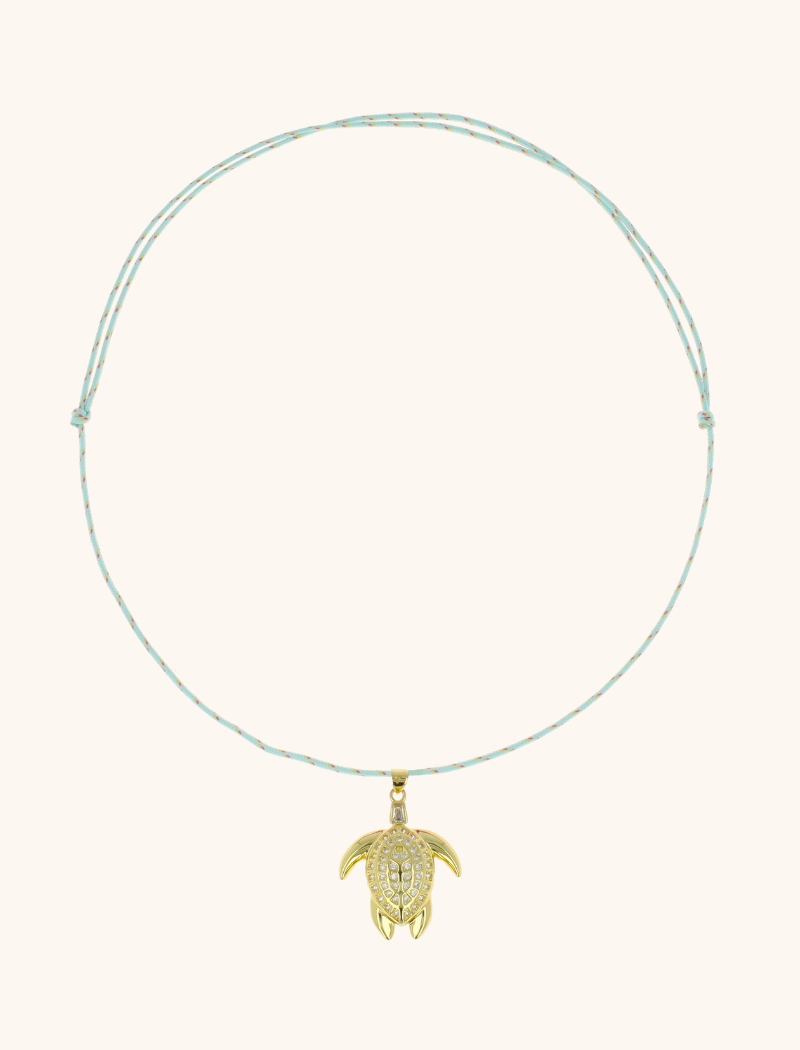 Ketting Schildpad Shine Bright - Turquoise 