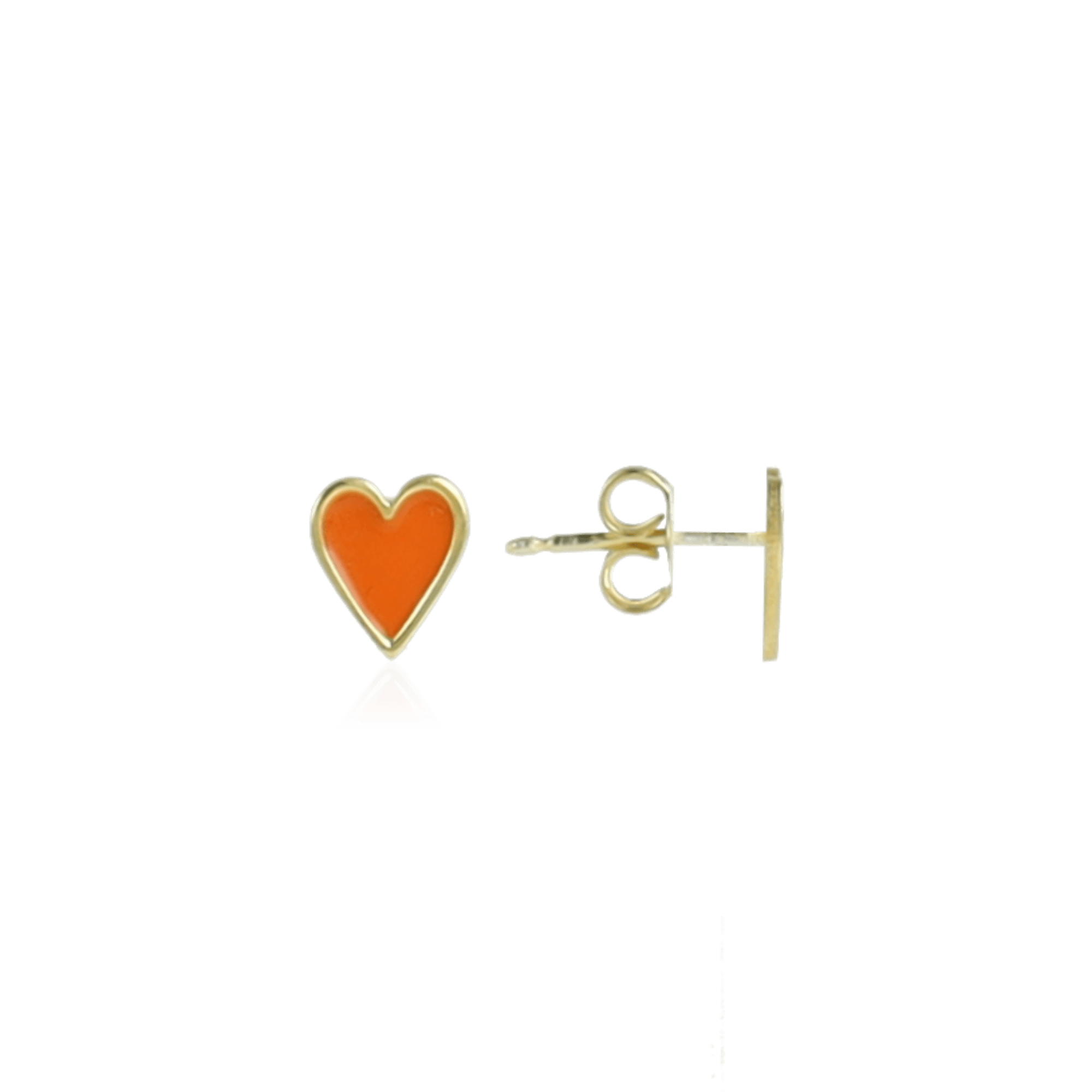 Symbol earrings heart orange