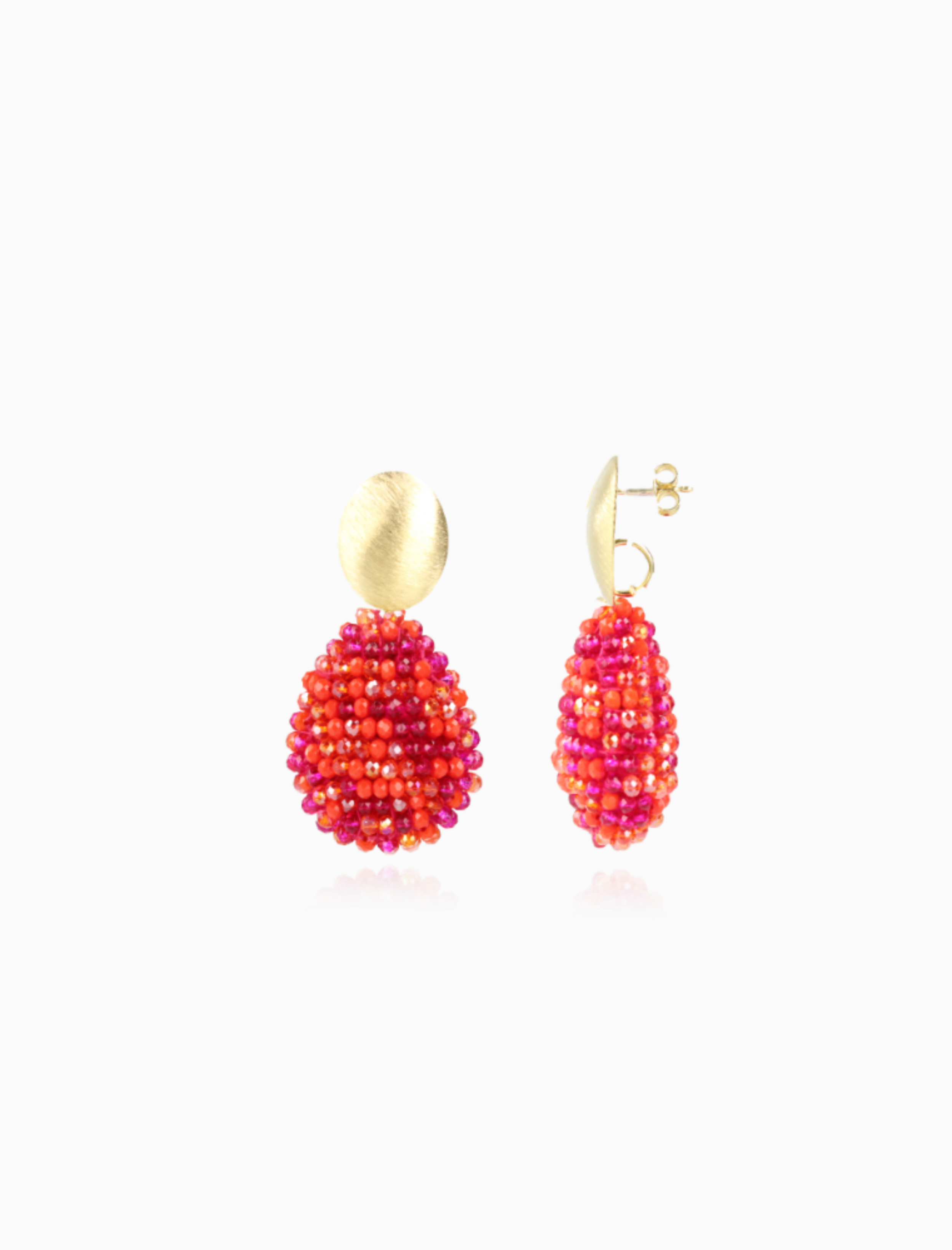 Mixed Fuchsia Oorbellen Loulou Closed Drop M