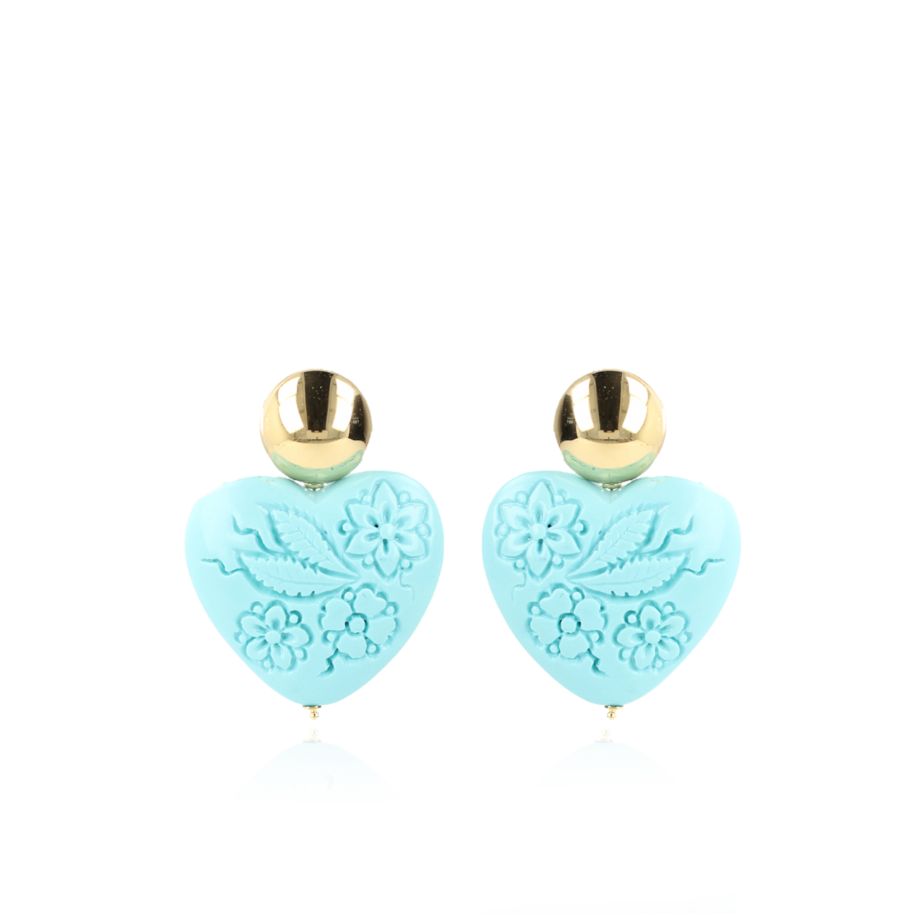 Blauwe Hart Oorbellen Honey M