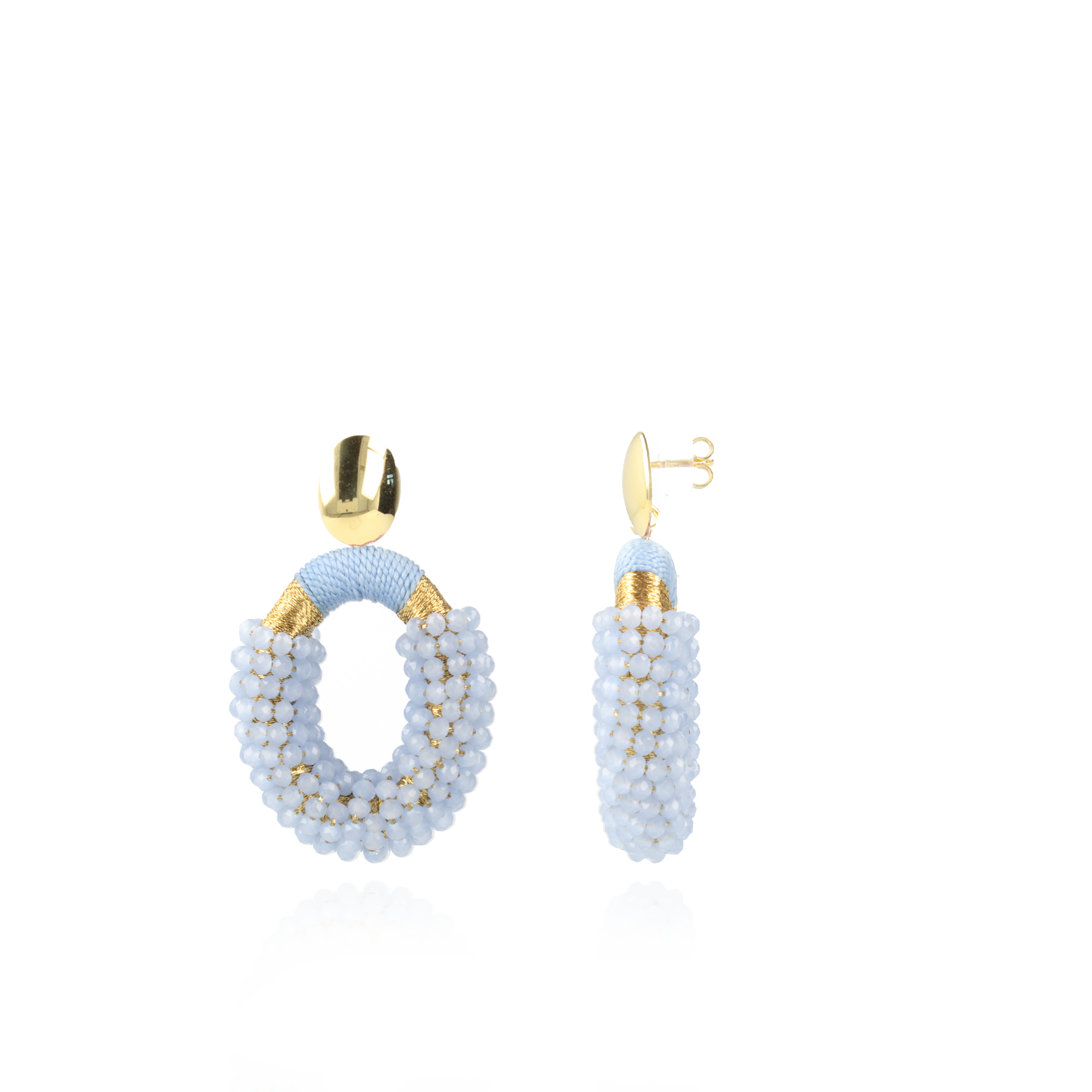 Baby Blue Earrings Yara Glassberry Oval M