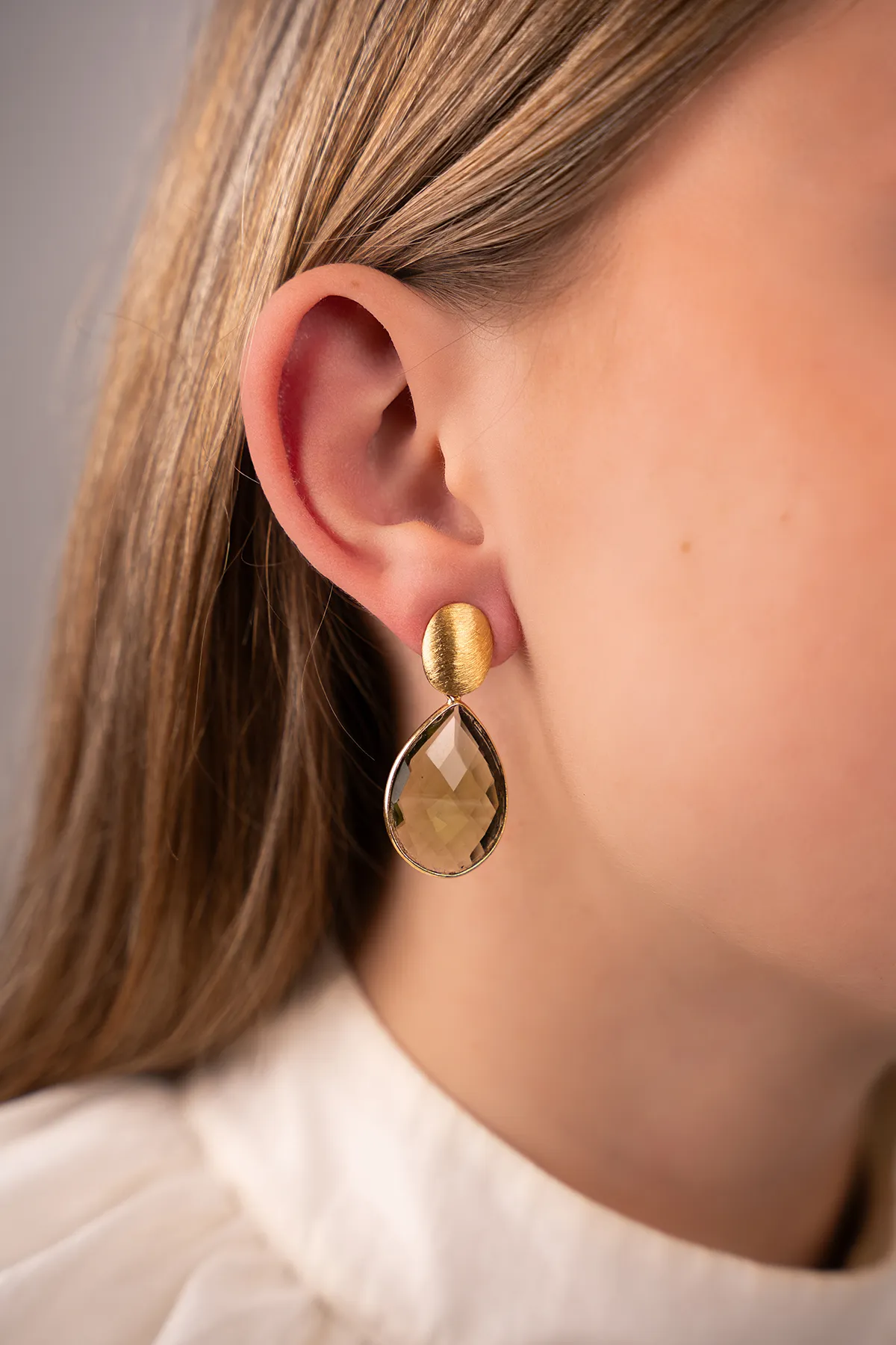 Cool Green Earrings Framed Drop M