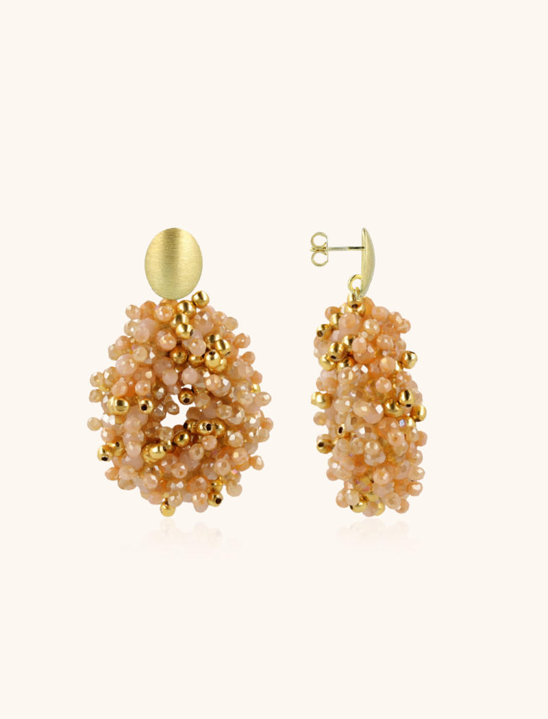 Beige Tangerine Earrings Louise Drop S