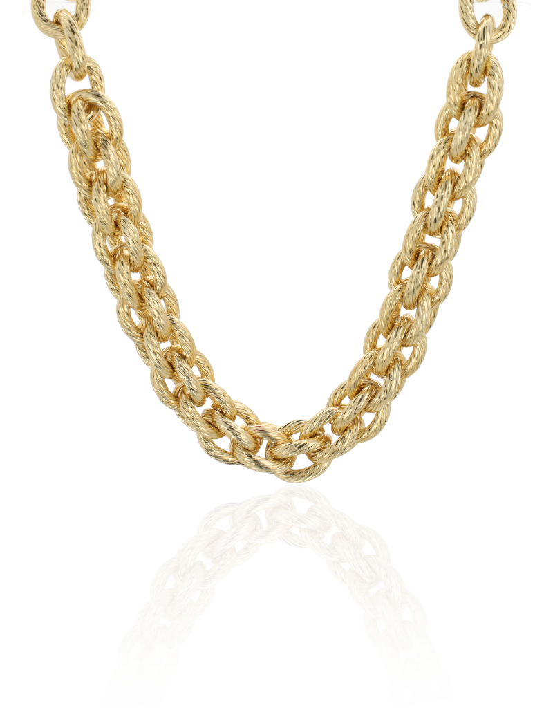 Saphira - CLA Necklace Triple Rope L - Soft Gold
