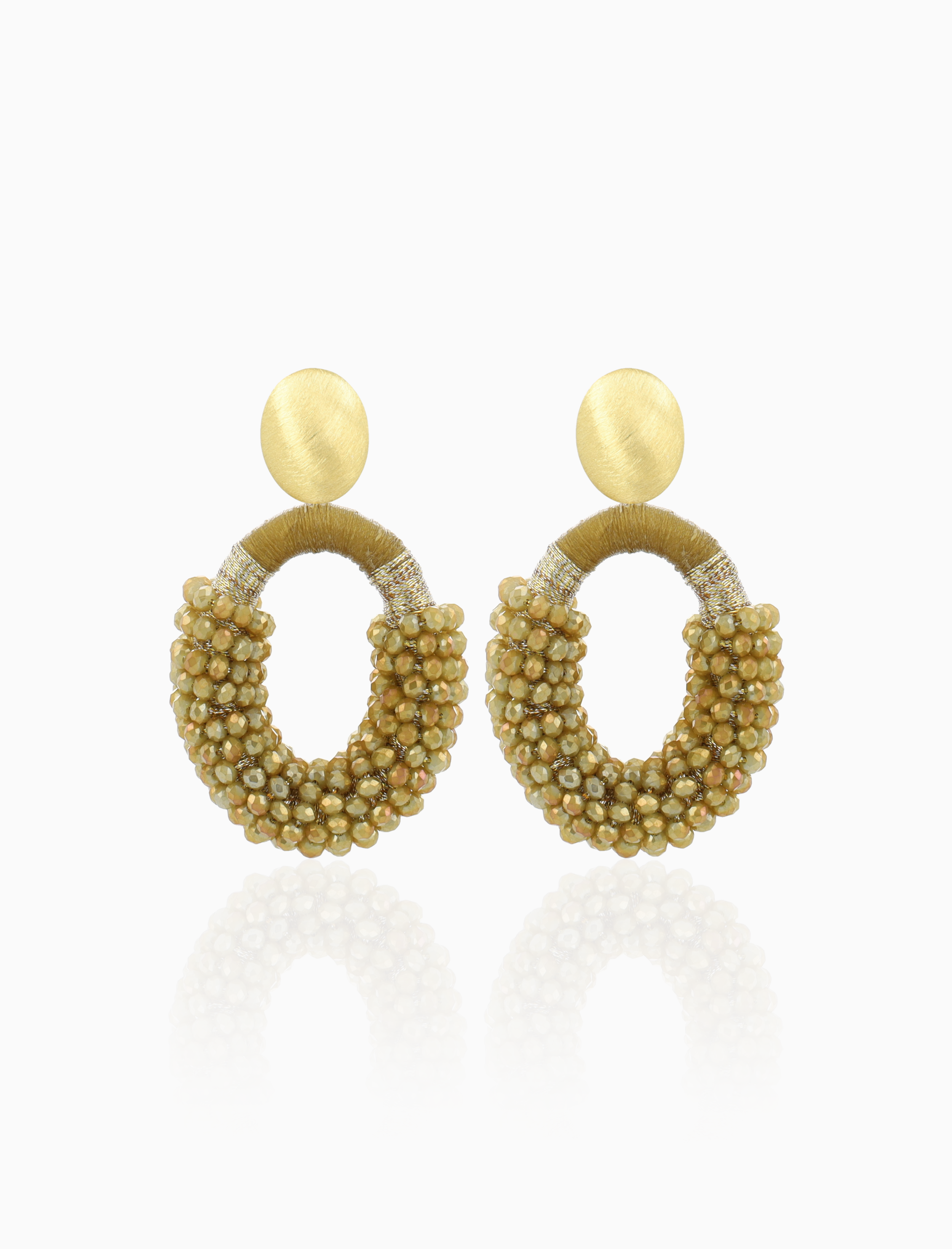 Honey Gold Oorbellen Yara Combi Oval M