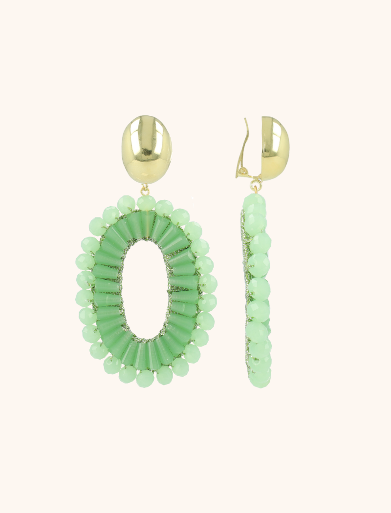 Lime Earrings Ann-Mary Oval Double Cliplott-theme.productDescriptionPage.SEO.byTheBrand