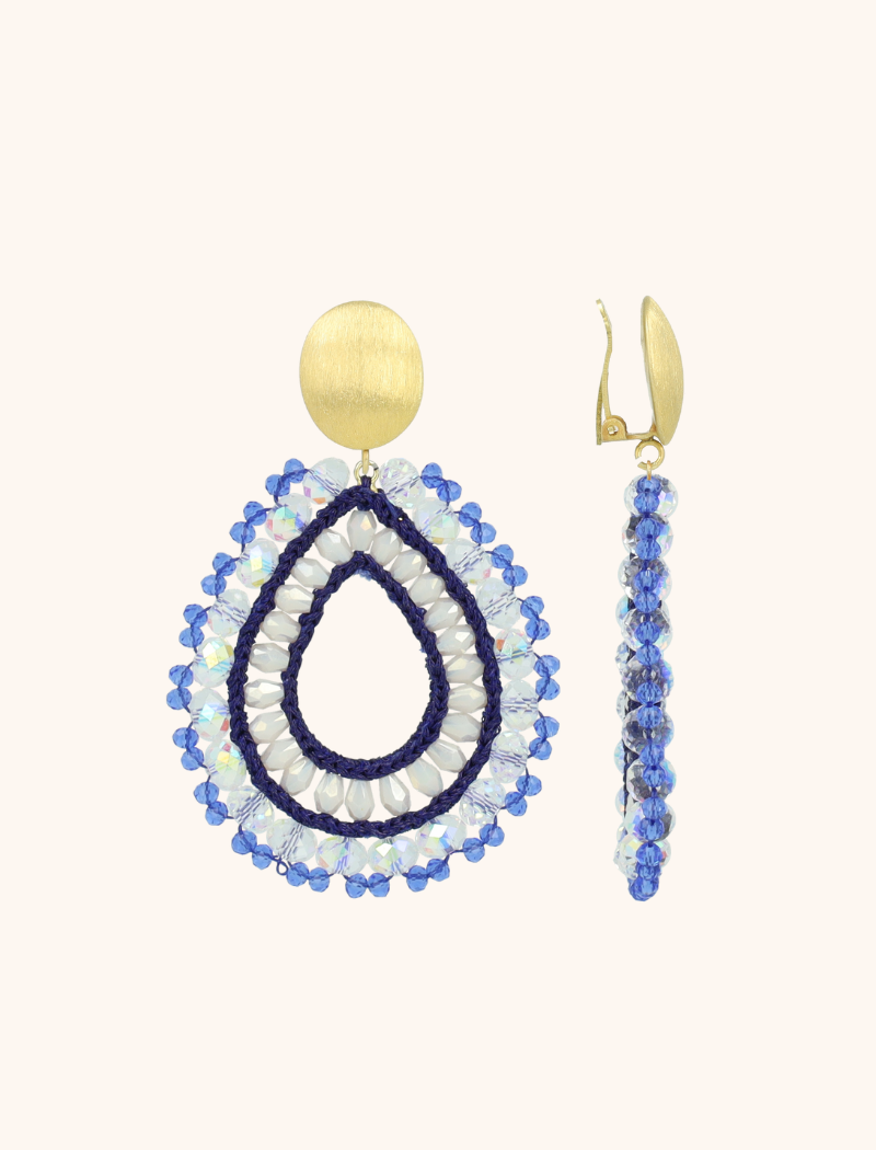Blauwe Oorbellen Vos Open Drop L Irr. Stones Cliplott-theme.productDescriptionPage.SEO.byTheBrand