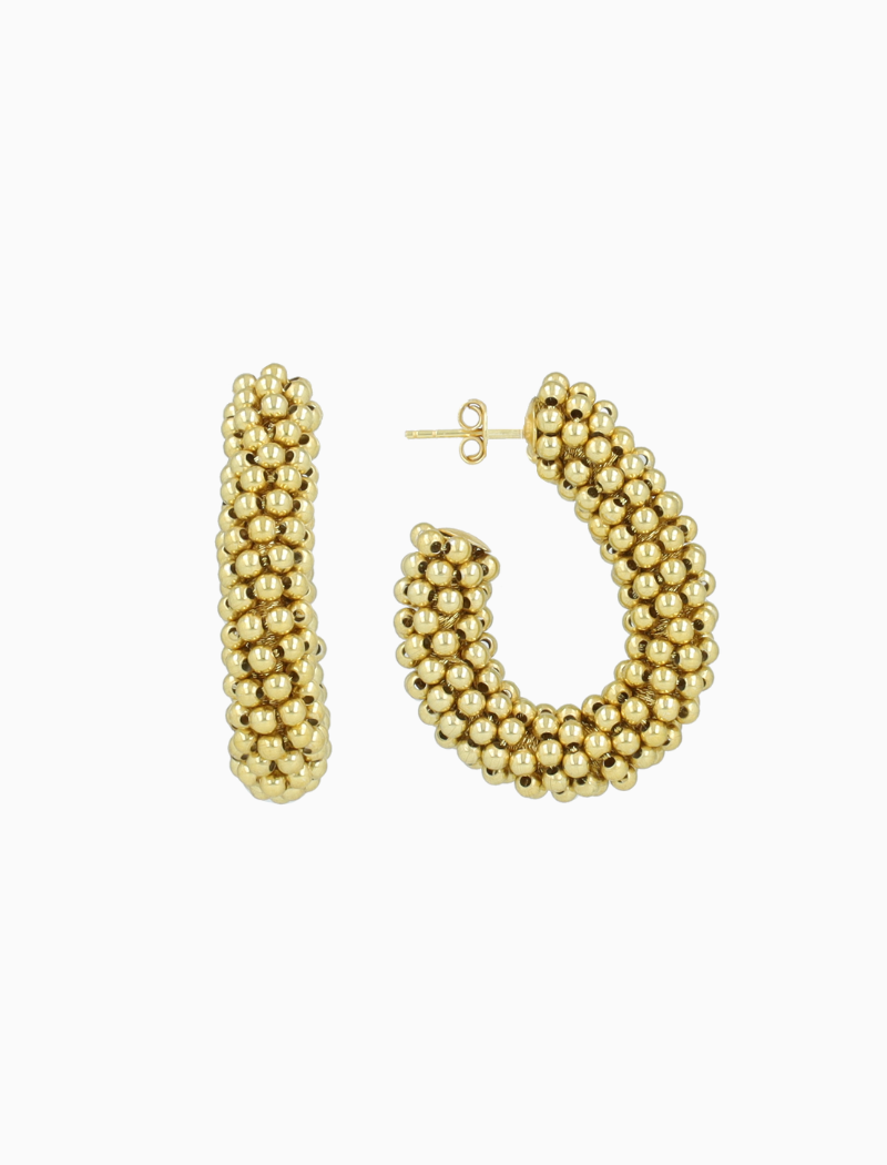 Gold-Colored Earrings Danique Oval Creole L