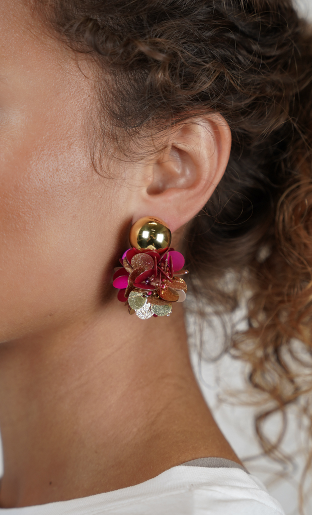 Sequin Oorbellen Metallic Fuchsia Laure Globe Mlott-theme.productDescriptionPage.SEO.byTheBrand