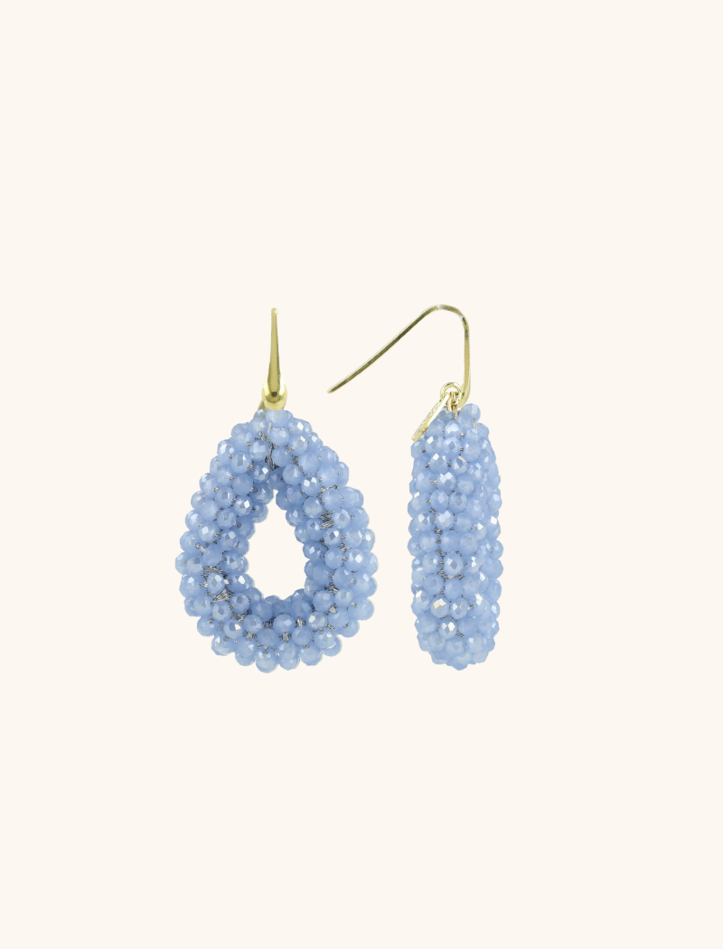 Frosty Blauwe Oorbellen Berry Druppel S