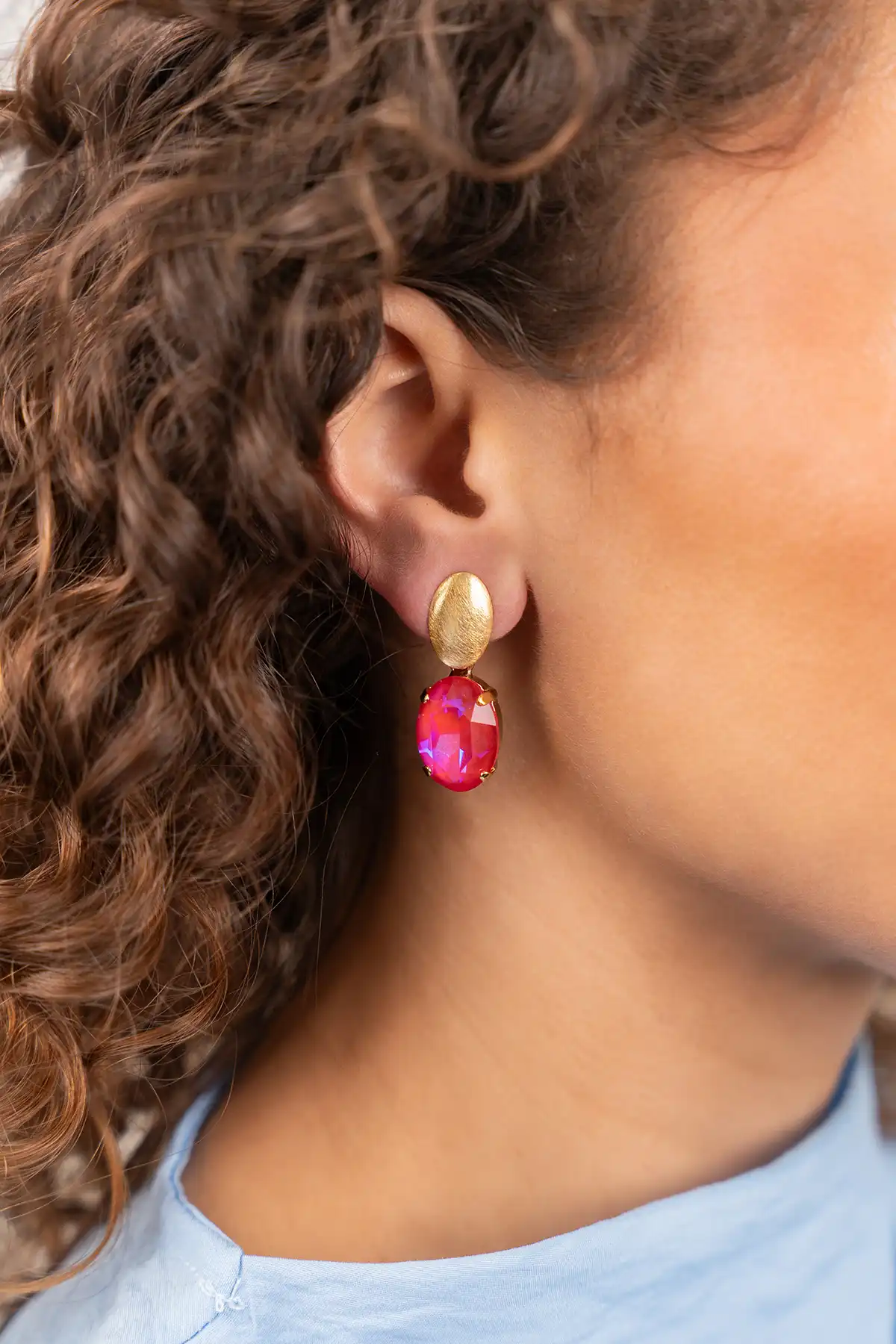 Fuchsia Oorbellen Daan Ovaal Mlott-theme.productDescriptionPage.SEO.byTheBrand